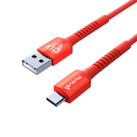 BY Рыжий Кабель для зарядки XXL Type-C, 1,5м,Быстрая зарядка 3А, QC, PD 36W, тканевый, оранжевый