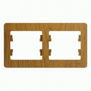 Systeme Electric GLOSSA рамка СУ 2 мест. темный дуб (горизонт.) GSL000502 (30!)