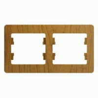 Systeme Electric GLOSSA рамка СУ 2 мест. темный дуб (горизонт.) GSL000502 (30!)