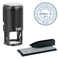 Печать самонаборная 1,5 круга, оттиск D=42 синий, TRODAT 4642 R1,5, крышка, КАССА В КОМПЛЕКТЕ, европ