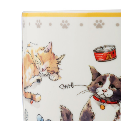 MILLIMI Кошкин дом Кружка 360мл, фарфор, 4 дизайна