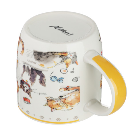 MILLIMI Кошкин дом Кружка 360мл, фарфор, 4 дизайна