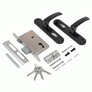 Д-град Зенит ЗВ4-3.05 чёрный Замок врезной с/руч (15)