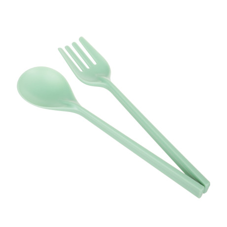 Ланч-бокс, 1400мл, со столовыми приборами (ложка вилка) PP/PS/TPR