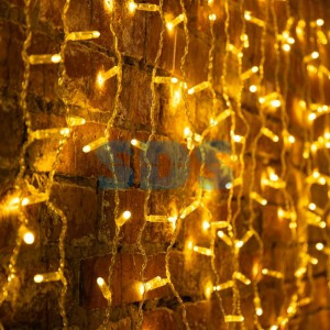 Гирлянда св/д Дождь 2x0,8м, мерц.прозр.провод, ТЕПЛЫЙ БЕЛЫЙ без б/п (677681) 235-336 Neon Night