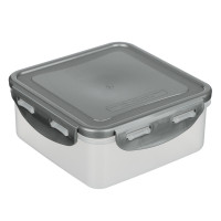 Контейнер герметичный для СВЧ с защелками тм Good&amp;good, квадратный 0,9л, пластик
