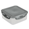 Контейнер герметичный для СВЧ с защелками тм Good&good, квадратный 0,9л, пластик