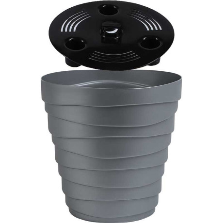 Кашпо БАРХАН 0,9л Серебряный КШ-4387 х30