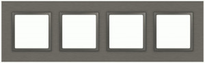 ЭРА Elegance рамка СУ 4 мест. металл титан 14-5204-16 65845