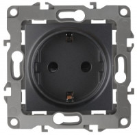 ЭРА 12 мех. роз. СУ 1 мест. 16А земля, шторки, антрацит, автоклеммы 12-2102-05 0707