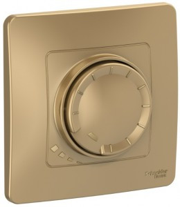Systeme Electric BLANCA диммер поворотно-нажим. универс. СУ 1 кл. титан(пласт осн, 400Вт)BLNSS040014