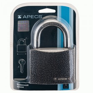 Замок навес Аверс PD-01-75 чугун, Ш74*В104мм, дуж d=9мм автомат, 3анг кл.(48,6)