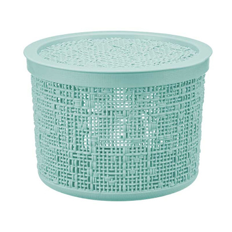 Коробка БЯЗЬ с крышкой D17см 2л Морская Волна М2328