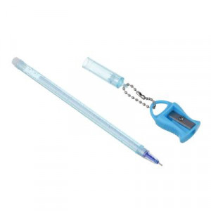 Ручка гелевая &quot;Пиши - стирай&quot; синяя, с точилкой на подвесе, корпус 17 см, 4 дизайна