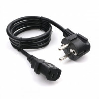 Кабель питания для компьютера Cablexpert PC-186-1-1M, 1м, Schuko- C13, 3x1кв.мм, черный, земля,19299