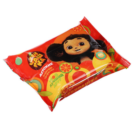 Салфетки влажные детские Чебурашка, 60шт