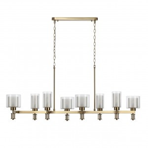 ODEON LIGHT 5088/8A CLASSIC ODL25 655 ант.бронз/стекло Люстра E14 8x40W SAGA