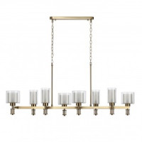 ODEON LIGHT 5088/8A CLASSIC ODL25 655 ант.бронз/стекло Люстра E14 8x40W SAGA