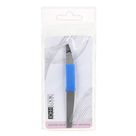 Пинцет для бровей с силиконовыми держателями тм ЮНИLOOK, нерж.сталь, 9,3см, 3 цвета