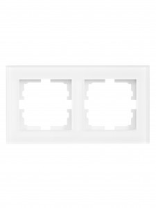 Lezard VESNA рамка акрил СУ 2 мест., гориз., белая 742-5480-147
