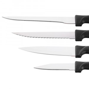 Набор ножей 6 пр. в дер.подставке: ножи кух. 7,5см, 11,5см, 12см, 14см, ножницы