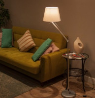 Uniel св-к напольный торшер E27 60W металл/ПВХ, 1600x280 серебро/белый UML-T500 SILVER/WHITE