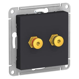 Systeme Electric AtlasDesign мех. аудио роз. СУ 2 мест. карбон ATN001087 (5!)