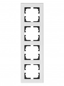 Lezard VESNA рамка акрил СУ 4 мест., верт., серая матовая 742-M7180-154