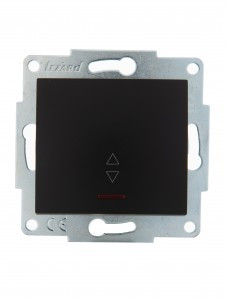 Lezard KARINA мех. выкл. СУ 1 кл. 10А (проходн.) инд. чёрн. бархат (корп. ABS) 707-4288-114