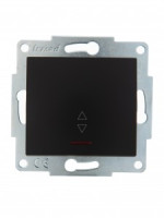 Lezard KARINA мех. выкл. СУ 1 кл. 10А (проходн.) инд. чёрн. бархат (корп. ABS) 707-4288-114