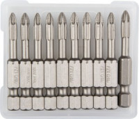 Биты KRAFTOOL &quot;ЕХPERT&quot; торсионные кованые, обточенные, Cr-Mo сталь, тип хвостовика E 1/4&quot;, PZ1, 50мм