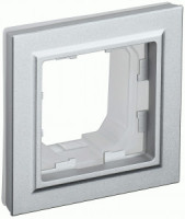 IEK BRITE Рамка СУ 1 мест. IP44 РУ-1-БрА-44 алюм. BR-M12-44-K47