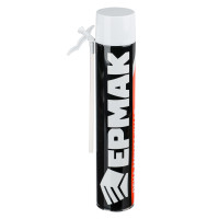 ЕРМАК Пена монтажная 750мл всесезонная 490гр, трубка, выход пены до 20л.