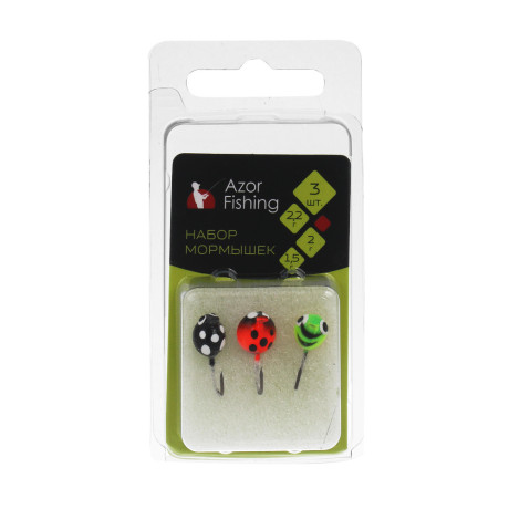 AZOR FISHING Набор мормышек СФЕРА, свинец, 3шт