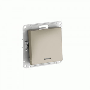 Systeme Electric ATLASDESIGN мех. выкл(перекл прох)СУ 1 кл(инд)10А(автоклем)ШАМПАНЬ ATN000563S (10!)