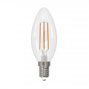 Uniel Sky свеча C35 E14 9W(750lm 360°) 3000K 2K филамент прозрачная 35x100 LED-C35-9W/3000K/E14/CL