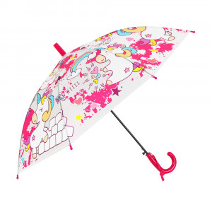 Зонт-трость, детский, POE, пластик, сплав, 50см, 8 спиц, 3 дизайна
