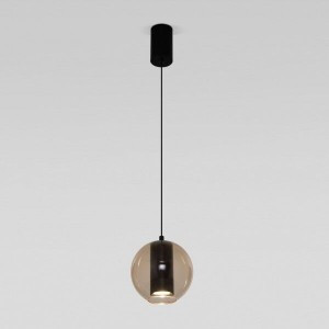 Eurosvet св-к подвес св/д 6W 429lm 150х150х2000 мет. черн./бежев. Cobble 50258/1 a064552 Умный дом