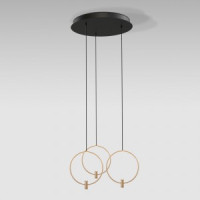 Eurosvet св-к подвес. св/д 18W 4000K 600lm 600х600х2500 мет черн латунь 50257/3 Умный дом a065629