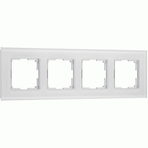 Werkel рамка СУ 4 мест. Senso (белый, стекло soft-touch) W0043101 a064567