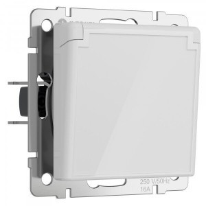 Werkel мех. роз. СУ 1 мест. 16A земля шторки крышка IP44 (белый акрил) W1171241 a064013