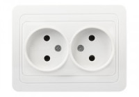 Smartbuy Марс роз. СУ 2 мест. без заземления 10А белая, керамика  (SBE-02w-10-S2-N-c)