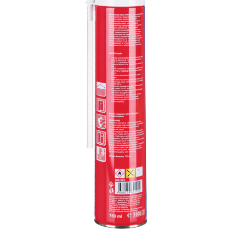 РОКОТ Пена монтажная 750мл всесезонная 430гр, трубка, выход пены до 20л.