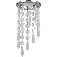 Ecola CR1001 MR16 GU5.3 св-к с хрустал. Подвес под скос Прозр./Хром 210x84 FA16RVECB (10!)
