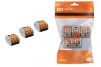 TDM клемма СМК 222-413 с рычагом 3х(0,1-4мм2) 24А (уп.5шт, цена за уп) SQ0527-0012