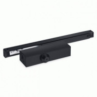 Доводчик дверной NOTEDO DC-085 SL+HO BLACK черный со скользящей тягой, с фикс. до 80 кг (10)