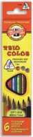 Карандаши цветные 6цв 3-гран Koh-I-Noor Triocolor 3131/6 924860