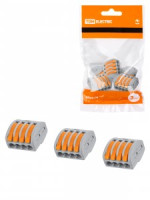 TDM клемма СМК 222-414 с рычагом 4х(0,1-4мм2) 24А (уп.5шт, цена за уп) SQ0527-0014