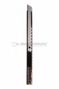 Нож с сегментированным лезвием  9 мм,   корпус  металлический, c клипсой Rexant, 12-4906