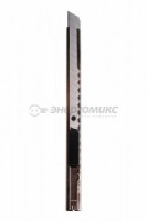 Нож с сегментированным лезвием  9 мм,   корпус  металлический, c клипсой Rexant, 12-4906